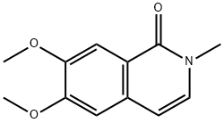 6,7-二甲氧基-2-甲基-1(2H)-异喹啉酮 结构式