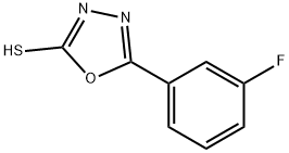 5-(3-FLUORO-PHENYL)-[1,3,4]OXADIAZOLE-2-THIOL 结构式