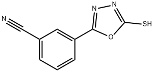 3-(5-巯基-1,3,4-恶二唑-2-基)苯甲腈 结构式