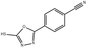 4-(5-mercapto-1,3,4-oxadiazol-2-yl)benzonitrile 结构式