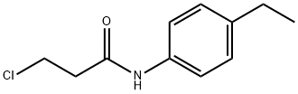 3-氯-N-(4-乙基苯基)丙酰胺 结构式