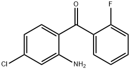 2-氨基-4-氯-2'-氟二苯甲酮 结构式