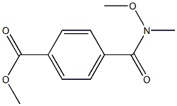 4-(N-甲氧基-N-甲基氨基甲酰)苯甲酸甲酯 结构式