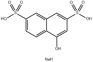 1-萘酚-3,6-二磺酸钠 结构式