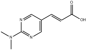 (2E)-3-[2-(二甲基氨基)嘧啶-5-基]丙烯酸 结构式