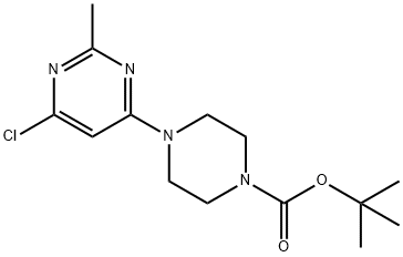 4-(6-氯-2-甲基-4-嘧啶基)四氢-1(2H)-吡嗪羧酸叔丁酯 结构式