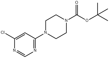 4-(6-氯嘧啶-4-基)哌嗪-1-甲酸叔丁酯 结构式