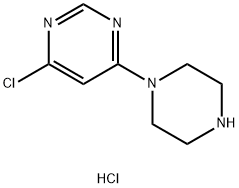 6-氯-4-(1-哌嗪基)嘧啶盐酸盐 结构式