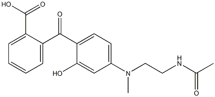 4-[N-[2-(ACETAMIDO)ETHYL]-N-METHYLAMINO]-2'-CARBOXY-2-HYDROXYBENZOPHENONE 结构式