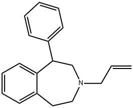 1-N-ALLYL-3-PHENYL-2,3,4,5-TERAHYDRO-BENZO(D)AZEPINE 结构式