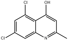 5,7-DICHLORO-2-METHYL-4-QUINOLINOL 结构式