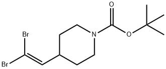 叔-丁基 4-(2,2-二溴乙烯基)哌啶-1-甲酸基酯 结构式