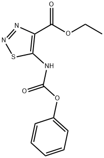 5-氨基-1,2,3-噻二唑-N-苯氧基羰基-4-羧酸乙酯 结构式