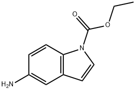 1H-Indole-1-carboxylicacid,5-amino-,ethylester(9CI) 结构式