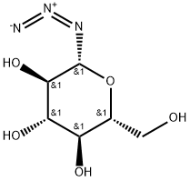 1-叠氮-1-脱氧-Β-D-吡喃葡萄糖苷 结构式