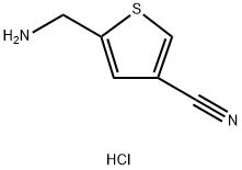 5-(氨基甲基)噻吩-3-甲腈盐酸盐 结构式