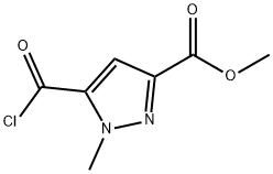 5-(氯羰基)-1-甲基-1H-吡唑-3-羧酸甲酯 结构式