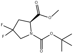 N-BOC-4,4-二氟-L-脯氨酸甲酯 结构式
