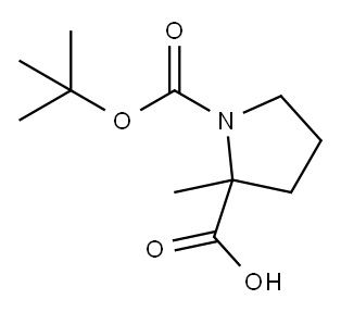 1-BOC-2-甲基-DL-脯氨酸 结构式