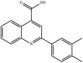 2-(3,4-二甲基苯基)-喹啉-4-羧酸 结构式