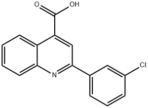 2-(3-氯苯基)喹啉-4-羧酸 结构式