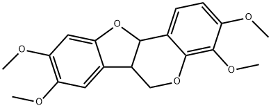 6a,11a-Dihydro-3,4,8,9-tetramethoxy-6H-benzofuro[3,2-c][1]benzopyran 结构式