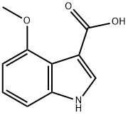 4-甲氧基-1H-吲哚-3-甲酸 结构式