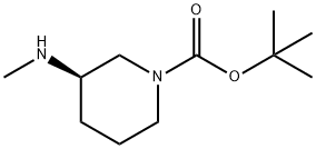 (R)-1-N-BOC-3-甲氨基哌啶 结构式