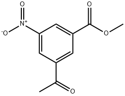 Benzoic acid, 3-acetyl-5-nitro-, Methyl ester 结构式