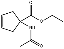 3-Cyclopentene-1-carboxylicacid,1-(acetylamino)-,ethylester(9CI) 结构式