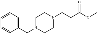 3-(4-苄基哌嗪-1-基)丙酸甲酯 结构式