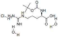 N-(叔丁氧羰基)-D-精氨酸盐酸盐单水合物 结构式