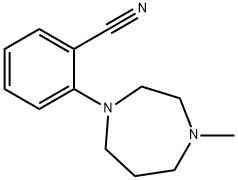 2-(4-甲基-1,4-二氮杂-1-基)苯甲腈 结构式