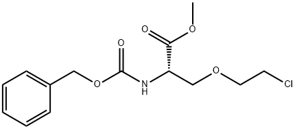 (S)-Methyl 2-(benzyloxycarbonyl)-3-(2-chloroethoxy)propanoate 结构式