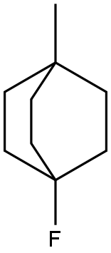 1-Fluoro-4-methylbicyclo[2.2.2]octane 结构式