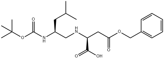 (S)-4-(苄氧基)-2-(((S)-2-((叔丁氧基羰基)氨基)-4-甲基戊基)氨基)-4-氧代丁酸 结构式