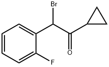 2-溴-2-(2-氟苯基)-1-环丙基乙酮 结构式