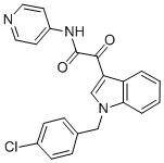2-(1-(4-氯苄基)-1H-吲哚-3-基)-2-氧代-N-(吡啶-4-基)乙酰胺 结构式