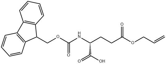 FMOC-D-谷氨酸(烯丙酯) 结构式