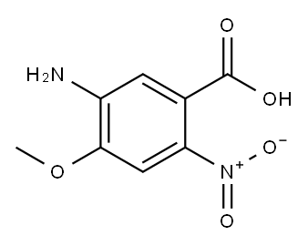 Benzoic acid, 5-amino-4-methoxy-2-nitro- 结构式