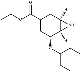 (1R,5R,6R)-5-(1-乙丙基)-7-氮杂双环[4.1.0]庚-3-烯-3-羧酸乙酯 结构式