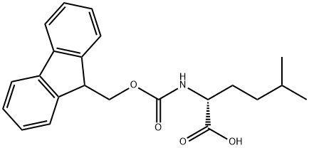 FMOC-N-D-2-氨基-5-甲基己酸 结构式