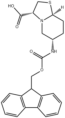 5H-Thiazolo[3,2-a]pyridine-3-carboxylicacid,6-[[(9H-fluoren-9-ylmethoxy)carbonyl]amino]hexahydro-,(3R,6S,8aS)-(9CI) 结构式