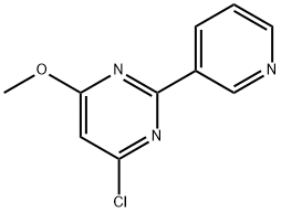 4-CHLORO-6-METHOXY-2-(3-PYRIDINYL)PYRIMIDINE 结构式