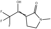 2-Pyrrolidinone, 1-methyl-3-(2,2,2-trifluoro-1-hydroxyethylidene)- (9CI) 结构式