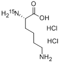 L-赖氨酸-2-15N 二盐酸盐 结构式