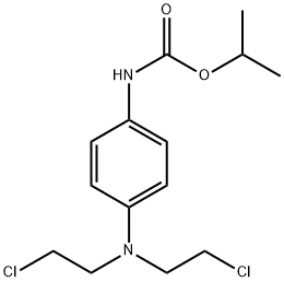 p-[Bis(2-chloroethyl)amino]carbanilic acid isopropyl ester 结构式