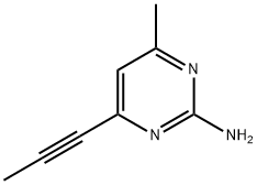 2-Pyrimidinamine, 4-methyl-6-(1-propynyl)- (9CI) 结构式