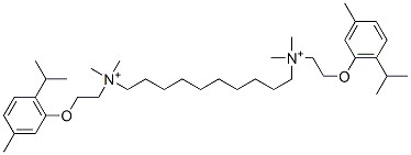 Decamethylenebis[dimethyl[2-(thymyloxy)ethyl]aminium] 结构式