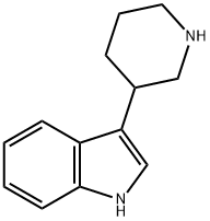 3-(哌啶-3-YL)-1H-吲哚 结构式